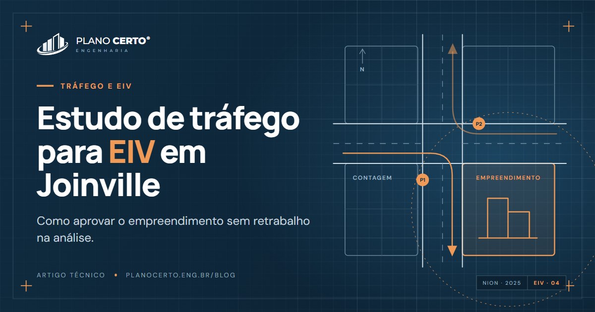 Capa do artigo: Estudo de tráfego para EIV em Joinville: como funciona